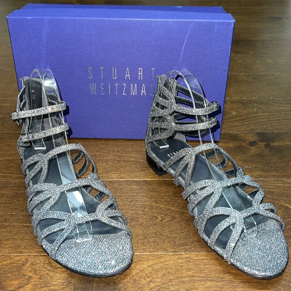 Stuart Weitzman Shoes - New, Stuart Weitzman Athens Metallic Gladiator Sandal